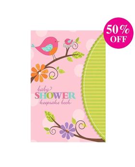 Tweet Baby Girl Pink Baby Shower Keepsake Book