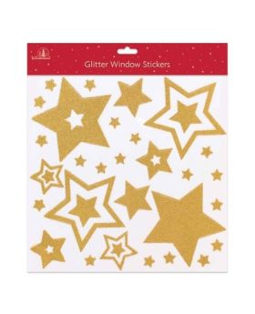 Christmas Glitter Window Star Decorations