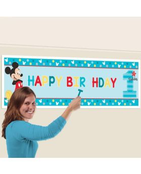 Mickey Mouse Fun To Be One Personalised Giant Banner Kit