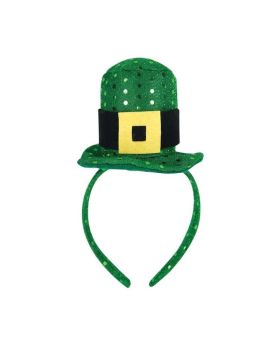 St. Patrick's Day Mini Irish Sequin Hat on Headband