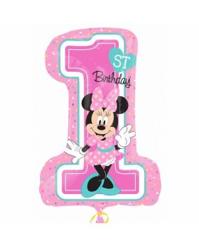 Minnie Mouse 1st Birthday SuperShape Foil Balloon