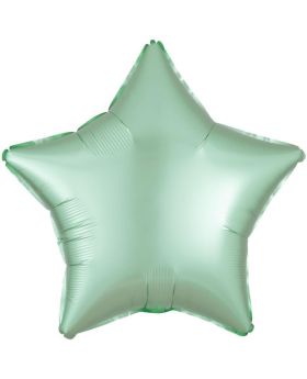 Mint Green Satin Star Foil Balloon