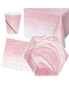 Rose All Day Party Tableware Pack for 8