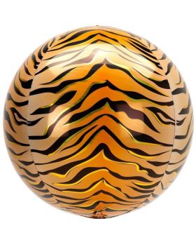 Animalz Tiger Print Orbz Foil Balloon 16"