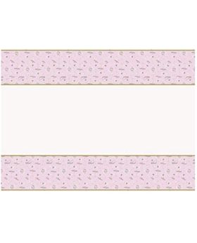 Ballerina Pink & Gold 1st Birthday Party Tablecover 1.2m x 1.8m