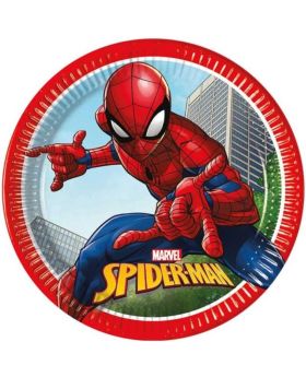 Spiderman Crime Fighter Dinner Plates, pk8