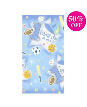 1st Birthday Boy All Stars Paper Tablecover
