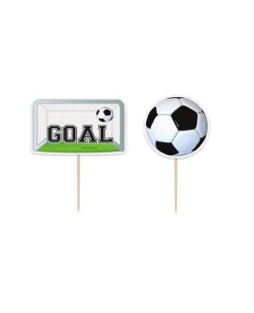 Football Party Cake Toppers, pk6