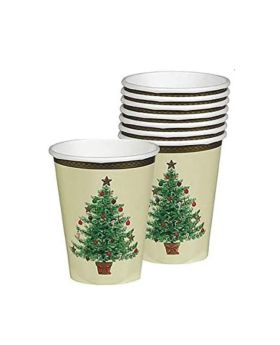 Classic Victorian Tree Party Cups 266ml, pk8