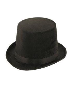 Black Velour Lincoln Hat