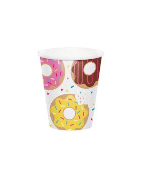 Donut Time Paper Cups 256ml, pk8