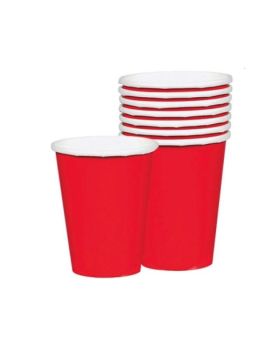 Apple Red Paper Cups 266ml, pk8