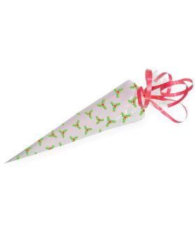 Holly Cello Cone Treat Bags with Twist Ties, PK20