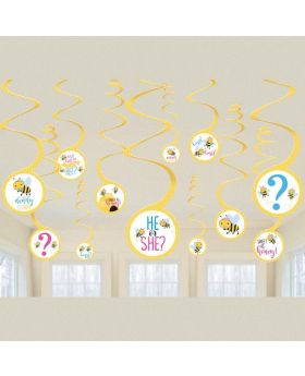  What Will It Bee? Swirl Decorations, pk12