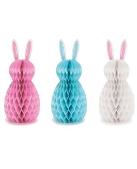 Easter Paper Bunny Decoration 30cm, One Supplied, Assorted Colour