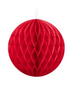 Red Paper Honeycomb Ball 20cm