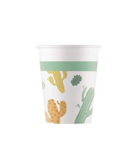 Cacti Party Cups 200ml, pk8