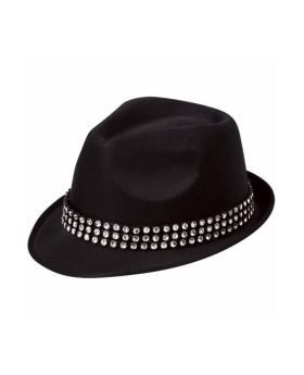 Trilby Hat with Gem Stone Band