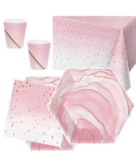 Rose All Day Party Tableware Pack for 16