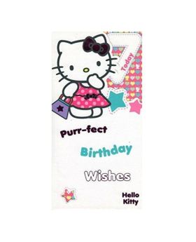 Hello Kitty Age 7 Birthday Card