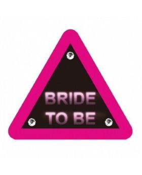 Bride to Be Warning Triangle Brooch
