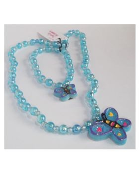 Butterfly Bead Necklace Set