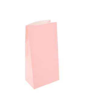 Baby Pink Paper Party Bags, pk12
