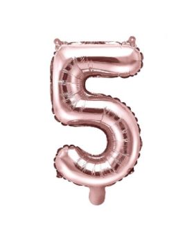 Rose Gold Number 5 Air Fill Foil Balloon 14"
