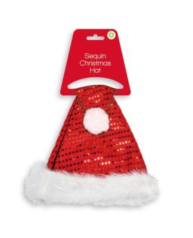 Sequin Santa Christmas Hat
