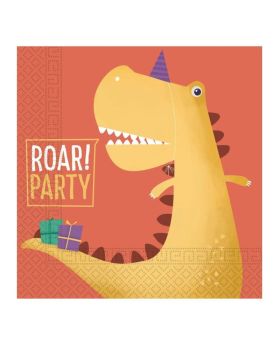 Dinosaur Roar Party Napkins 33cm x 33cm, pk20