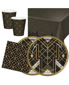 Roaring 20's Party Tableware Pack for 16