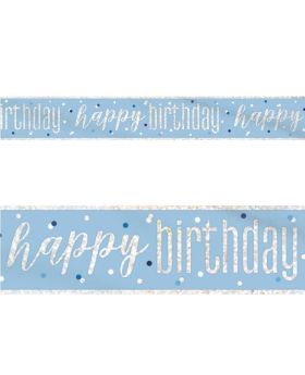 Glitz Blue Happy Birthday Foil Banner