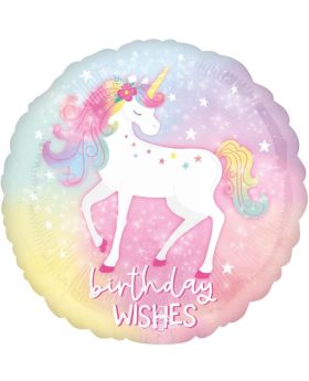 Enchanted Unicorn Birthday Foil Balloon 17"