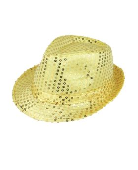 Gold Sequin Gangster Hat