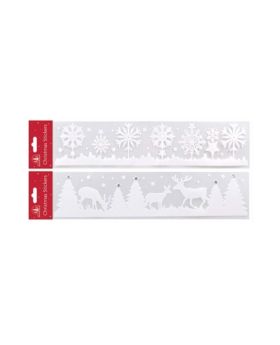 Christmas Small Strip Window Snow Decals
