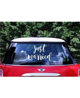 Just Married Wedding Day Car Sticker