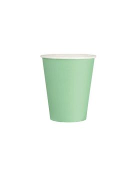 Mint Green Paper Cups 270ml, pk8