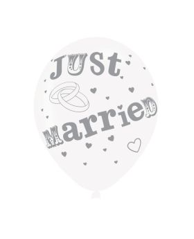 Just Married Latex Balloons