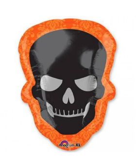 Sophisticated Halloween Skull Supershape Foil Balloon 24"