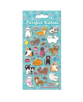 Purrfect Kittens Re-Usable Foil Stickers