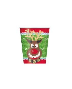 Ugly Sweater Xmas Cups 270ml, pk8