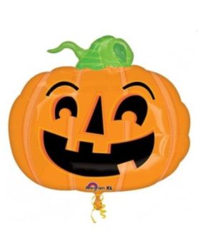 Happy Halloween Pumpkin SuperShape Foil Balloon 24"
