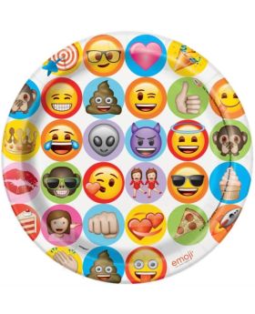 Celebration Emoji Plates 23cm, pk8