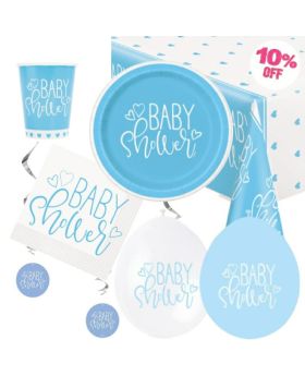 Blue Baby Shower Party Ultimate Pack for 8