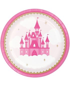 Little Princess Party Dinner Plates 23cm, pk8