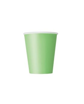 8 Lime Green Paper Cups