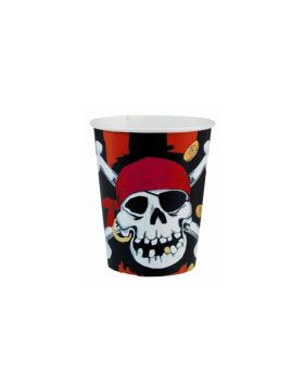 Jolly Roger Party Cups 250ml, pk8
