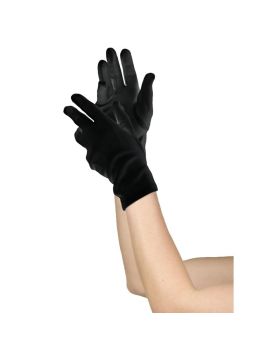 Women's Short Black Gloves