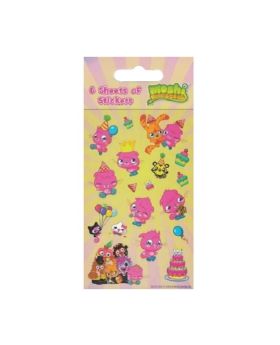 6 Moshi Monster Poppet Party Bag Sticker Sheets