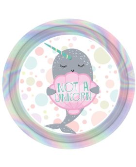 Narwhal Party Plates 23cm, pk8
